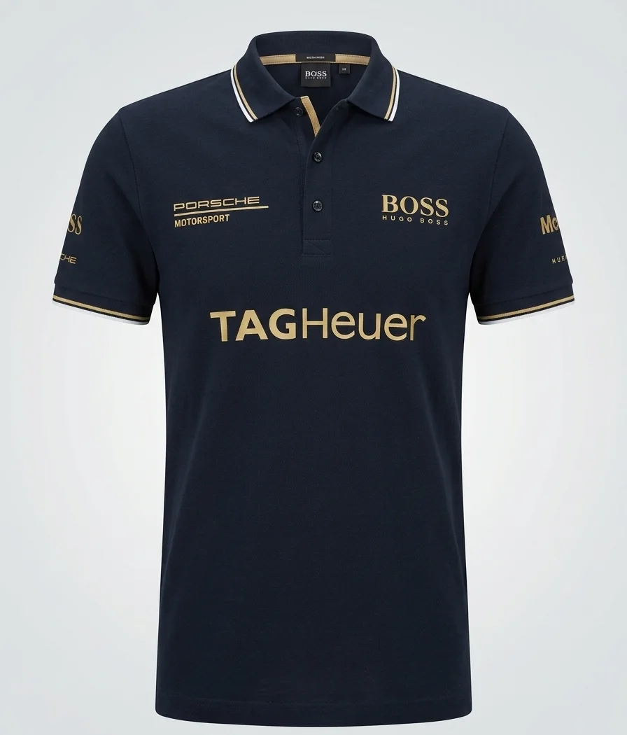 Playera BOSS Porsche Blue Gold